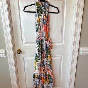 Eliza J Elegant Dress with Black and Cream Accents